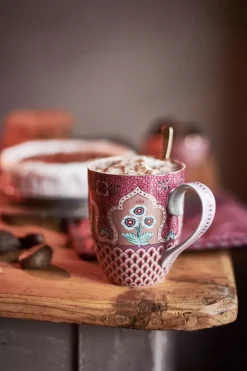 Teetassen|Pip Studio Flower Festival Tasse Xl Deco Dunkel Rosa