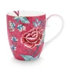 Teetassen|Pip Studio Flower Festival Tasse Xl Dunkel Rosa