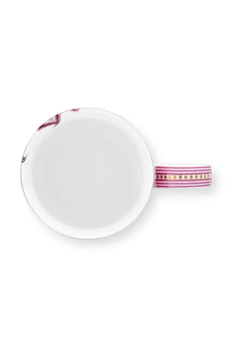 Teetassen|Pip Studio Flower Festival Tasse Xl Dunkel Rosa