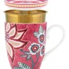 Porzellan Sets|Pip Studio Flower Festival Tee Fur Einen Dunkel Rosa