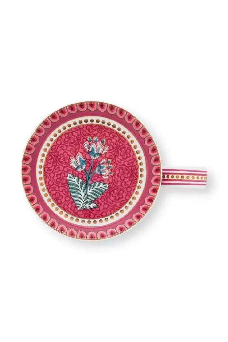Porzellan Sets|Pip Studio Flower Festival Tee Fur Einen Dunkel Rosa