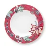 Tiefe Teller|Pip Studio Flower Festival Tiefen Teller Dunkel 21.5 Cm Rosa