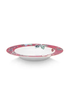 Tiefe Teller|Pip Studio Flower Festival Tiefen Teller Dunkel 21.5 Cm Rosa