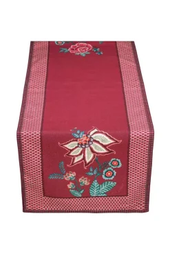 Tischlaufer|Pip Studio Flower Festival Tischlaufer Dunkel Rosa