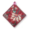 Ofenhandschuhe|Pip Studio Flower Festival Topflappen Quadratisch Dunkelrosa