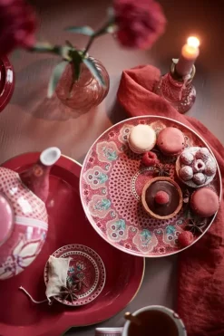 Tortenteller|Pip Studio Flower Festival Tortenteller Klein Herz Dunkel Rosa