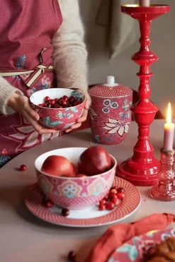 Vorratsdosen|Pip Studio Flower Festival Vorratsdose Dunkel Rosa