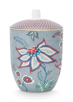Vorratsdosen|Pip Studio Flower Festival Vorratsdose Hell Blau
