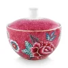 Zuckerdose|Pip Studio Flower Festival Zuckerdose Dunkel Rosa