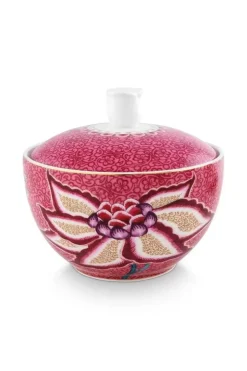Zuckerdose|Pip Studio Flower Festival Zuckerdose Dunkel Rosa