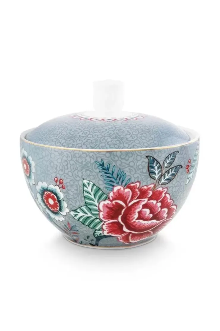 Zuckerdose|Pip Studio Flower Festival Zuckerdose Blau