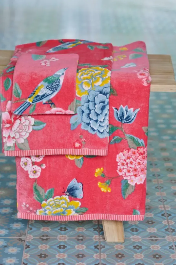 Gästetücher|Pip Studio Gastehandtuch Set/3 Good Evening 30X50 Cm Koralle