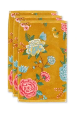 Gästetücher|Pip Studio Gastehandtuch Set/3 Good Evening 30X50 Cm Gelb