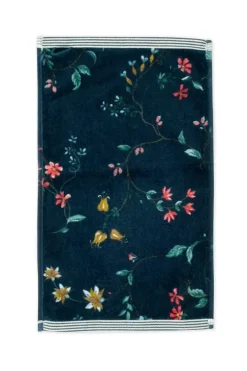Gästetücher|Pip Studio Gastehandtuch Set/3 Les Fleurs Dunkel 30X50 Cm Blau