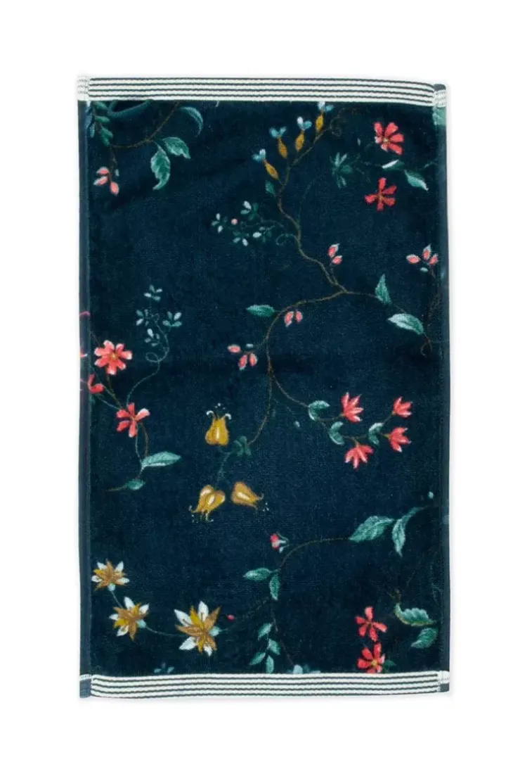 Gästetücher|Pip Studio Gastehandtuch Set/3 Les Fleurs Dunkel 30X50 Cm Blau