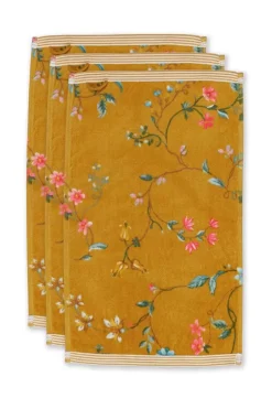 Gästetücher|Pip Studio Gastehandtuch Set/3 Les Fleurs 30X50 Cm Gelb