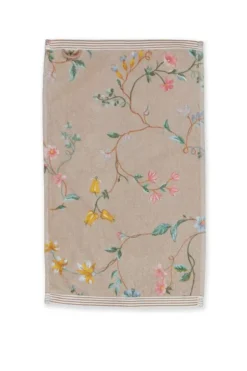 Gästetücher|Pip Studio Gastehandtuch Set/3 Les Fleurs 30X50 Cm Khaki
