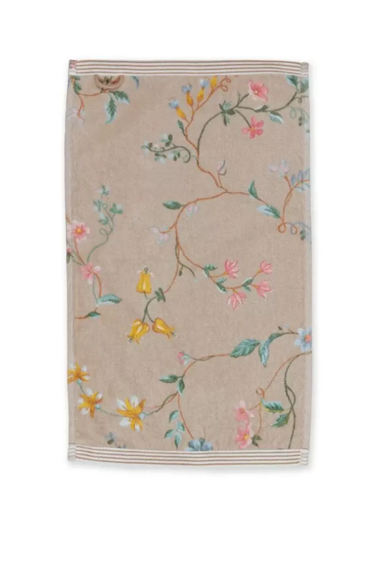Gästetücher|Pip Studio Gastehandtuch Set/3 Les Fleurs 30X50 Cm Khaki
