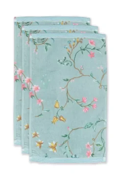 Gästetücher|Pip Studio Gastehandtuch Set/3 Les Fleurs 30X50 Cm Blau