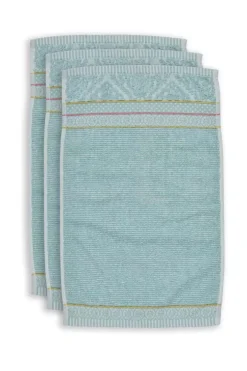 Gästetücher|Pip Studio Gastehandtuch Set/3 Soft Zellige 30X50 Cm Blau