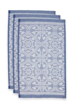 Gästetücher|Pip Studio Gastehandtuch Set/3 Tile De Pip 30X50 Cm Blau