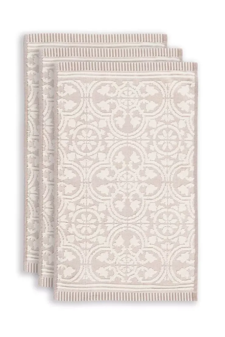Gästetücher|Pip Studio Gastehandtuch Set/3 Tile De Pip 30X50 Cm Khaki