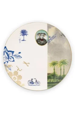 Frühstücksteller|Pip Studio Heritage Frühstücksteller Palme Weis 20 Cm