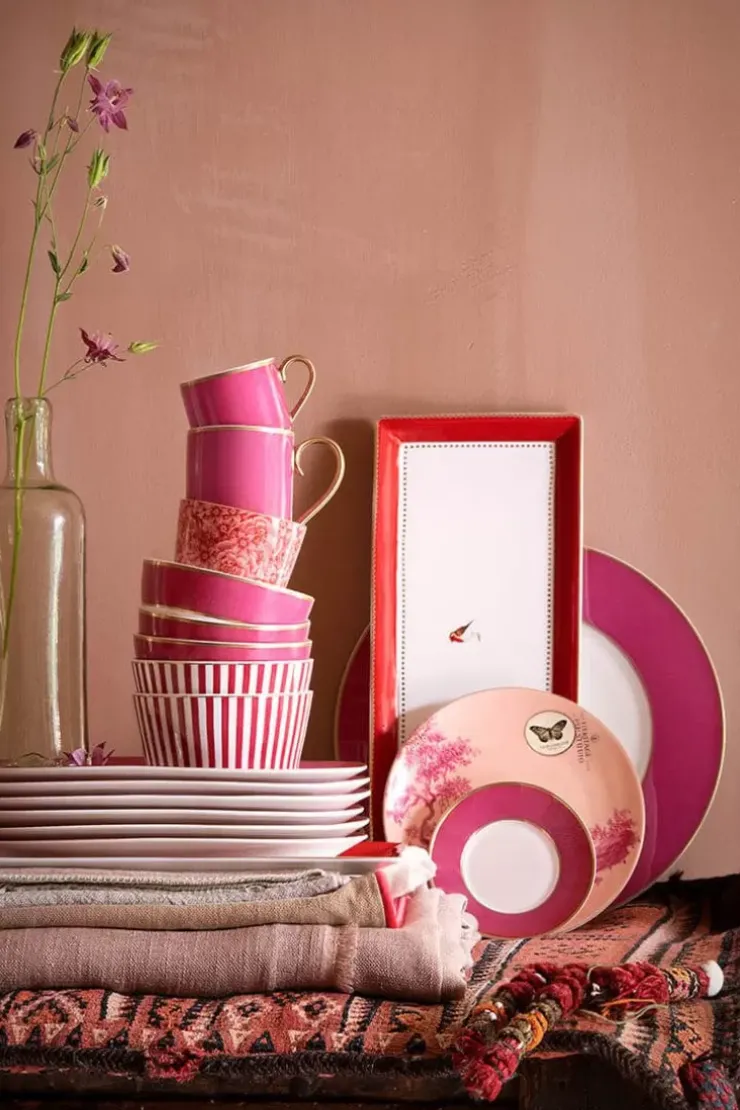 Gebäckteller|Pip Studio Heritage Gebäckteller Bemalt Rosa 18 Cm