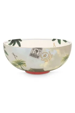 Salatschüsseln|Pip Studio Heritage Schale Palme Grun 23 Cm