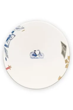 Schalen|Pip Studio Heritage Schale Palme Weis 15 Cm