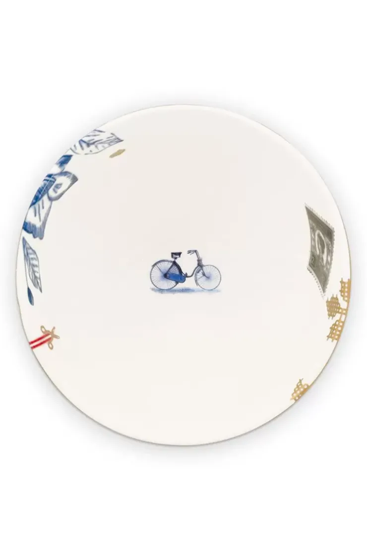 Schalen|Pip Studio Heritage Schale Palme Weis 15 Cm