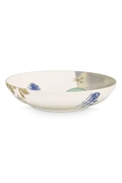Tiefe Teller|Pip Studio Heritage Suppenteller Palme Weis 18 Cm