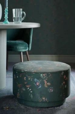 Hocker Und Stühle|Pip Studio Hocker Large Kawai Flower Grun