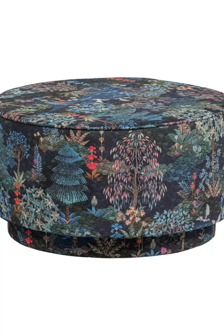 Hocker Und Stühle|Pip Studio Hocker Large Pip Garden Dunkelblau