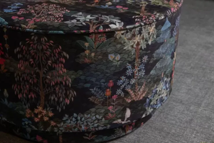 Hocker Und Stühle|Pip Studio Hocker Large Pip Garden Dunkelblau