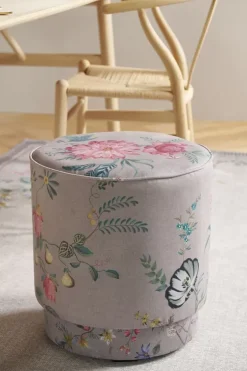 Hocker Und Stühle|Pip Studio Hocker Medium Fleur Grandeur Khaki