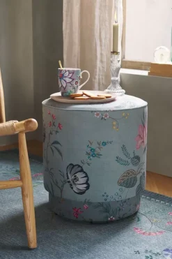 Hocker Und Stühle|Pip Studio Hocker Medium Fleur Grandeur Grun