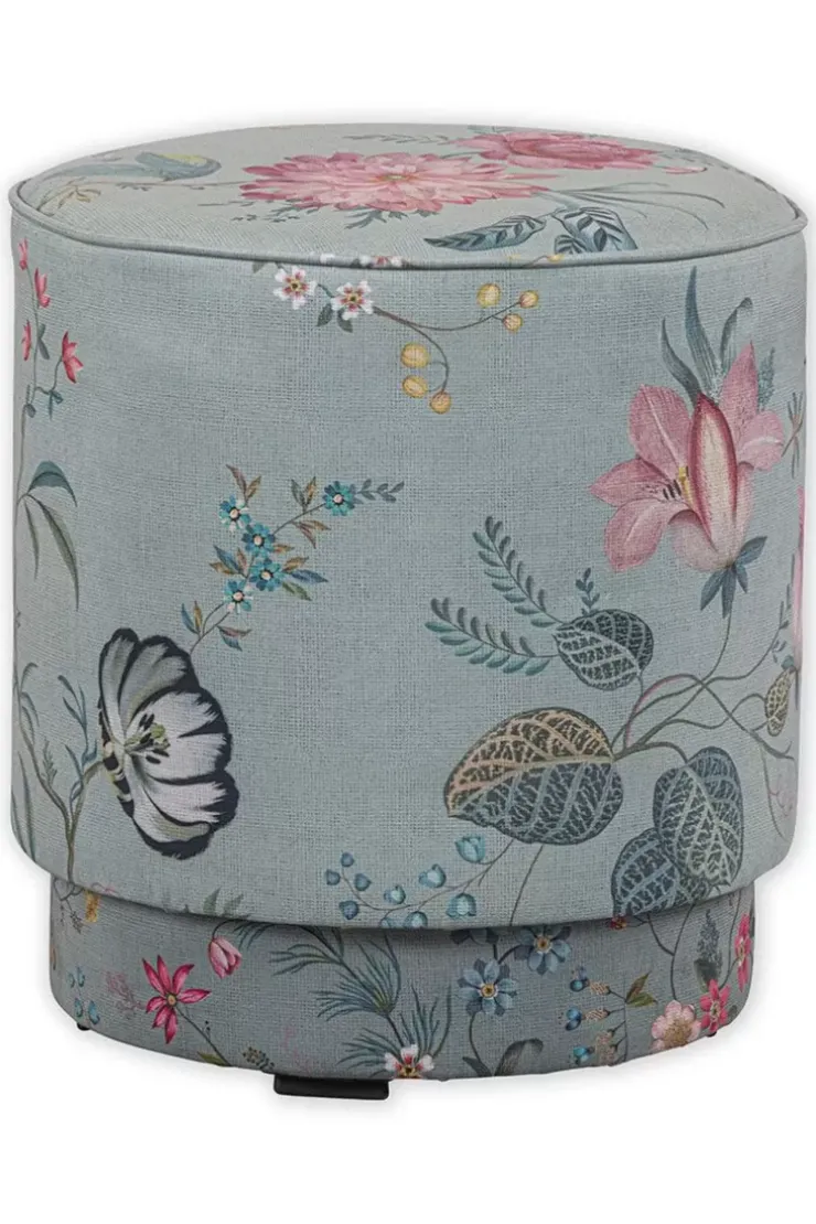 Hocker Und Stühle|Pip Studio Hocker Medium Fleur Grandeur Grun