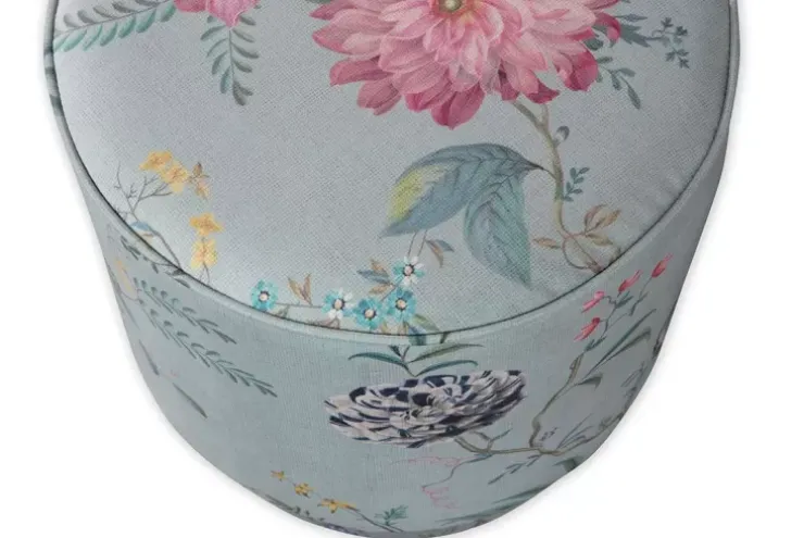 Hocker Und Stühle|Pip Studio Hocker Medium Fleur Grandeur Grun