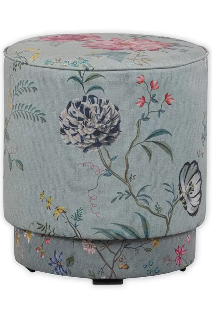 Hocker Und Stühle|Pip Studio Hocker Medium Fleur Grandeur Grun