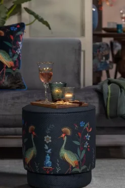 Hocker Und Stühle|Pip Studio Hocker Medium Flirting Birds Blau