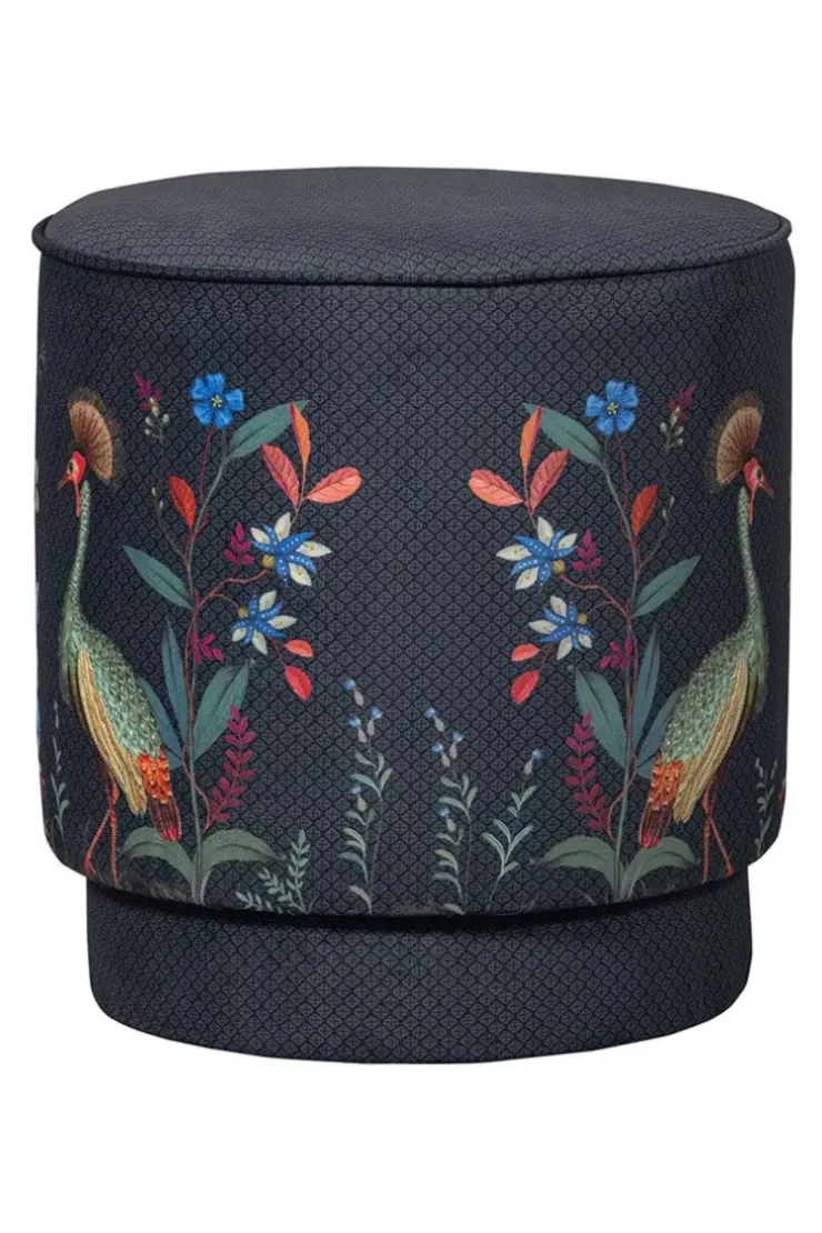 Hocker Und Stühle|Pip Studio Hocker Medium Flirting Birds Blau
