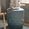 Hocker Und Stühle|Pip Studio Hocker Medium Jolie Grun