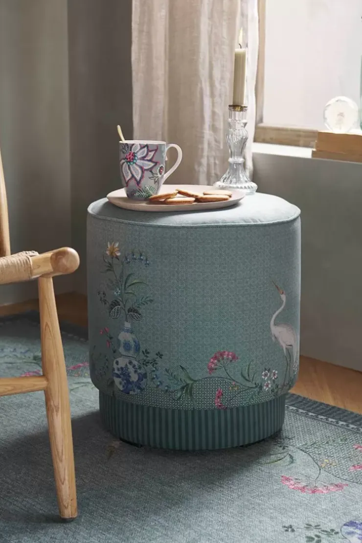 Hocker Und Stühle|Pip Studio Hocker Medium Jolie Grun