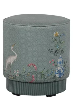 Hocker Und Stühle|Pip Studio Hocker Medium Jolie Grun