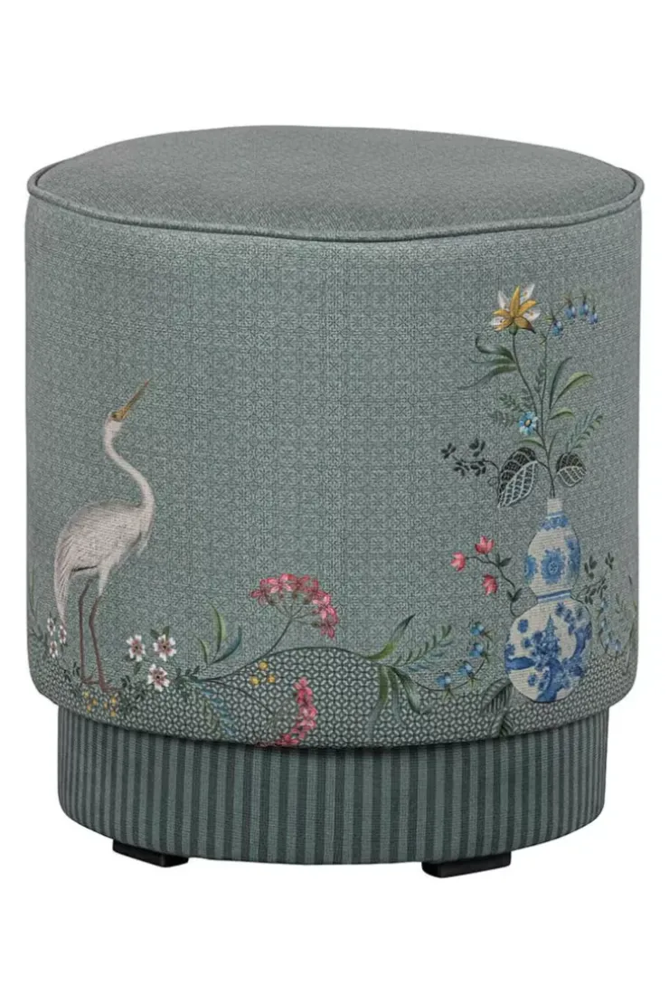 Hocker Und Stühle|Pip Studio Hocker Medium Jolie Grun