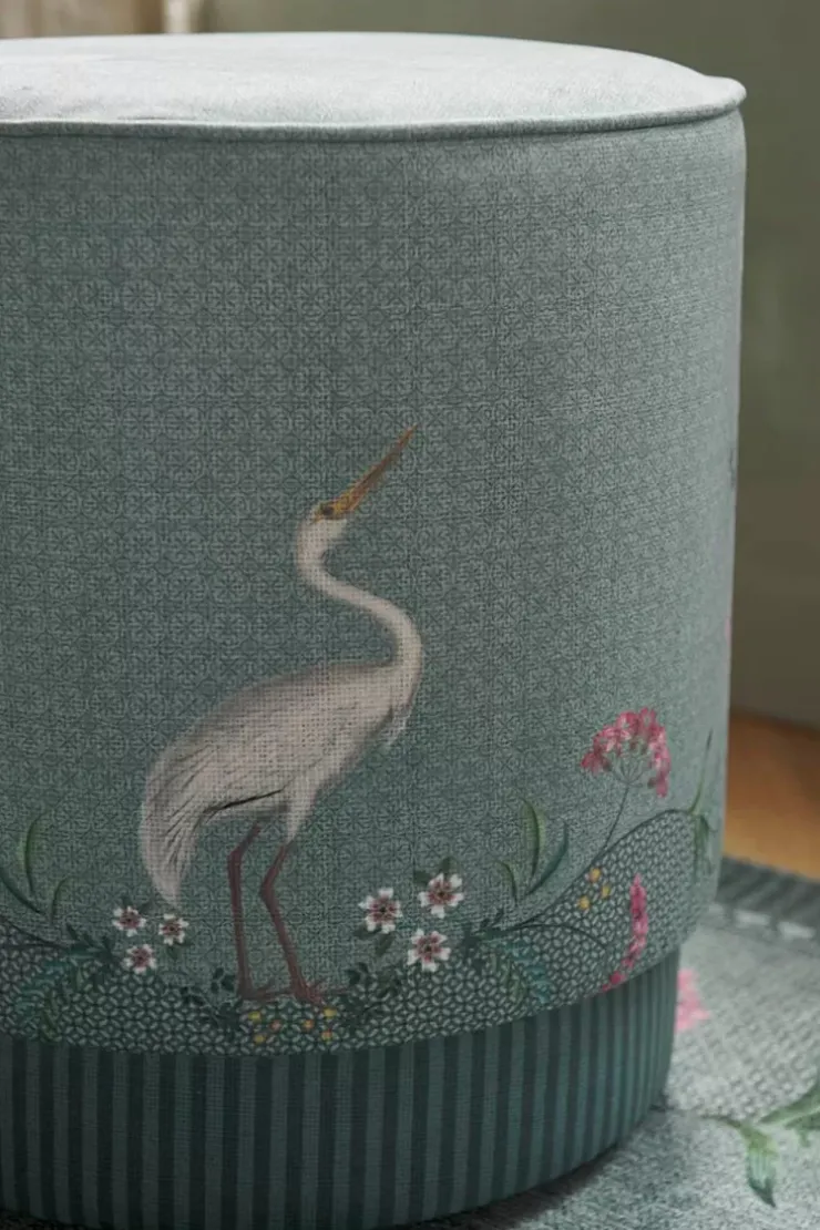 Hocker Und Stühle|Pip Studio Hocker Medium Jolie Grun