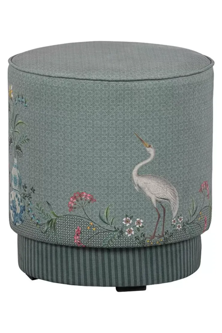 Hocker Und Stühle|Pip Studio Hocker Medium Jolie Grun