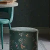Hocker Und Stühle|Pip Studio Hocker Medium Kawai Flower Grun