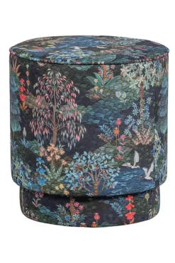 Hocker Und Stühle|Pip Studio Hocker Medium Pip Garden Dunkelblau